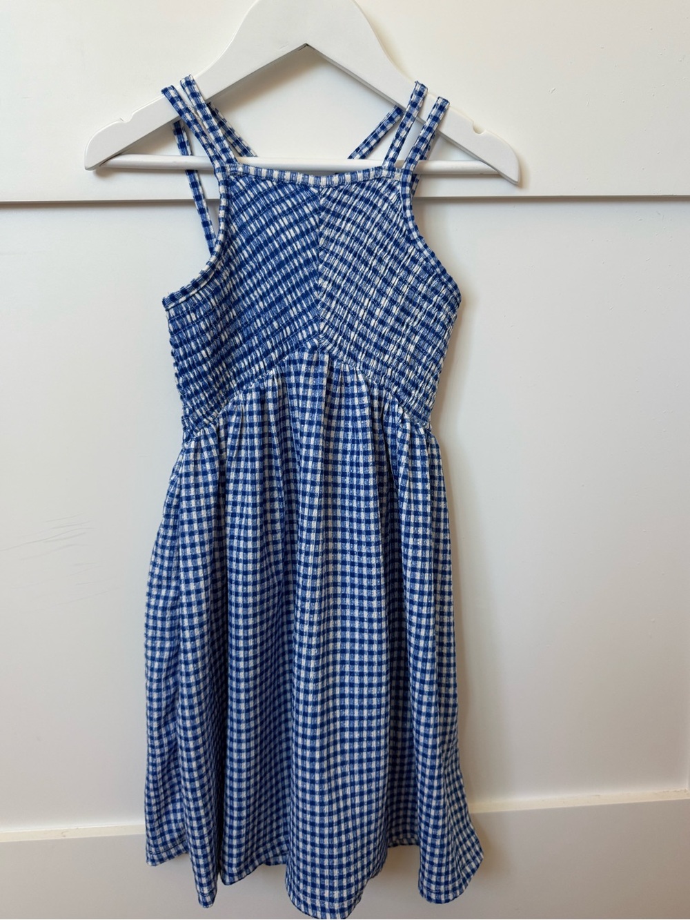 Zara Blue Gingham Strappy Kids Dress